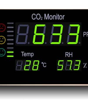 เครื่องวัดก๊าซคาร์บอนไดออกไซด์ CO2 อุณหภูมิและความชื้นแบบติดผนังรุ่น HT-2008