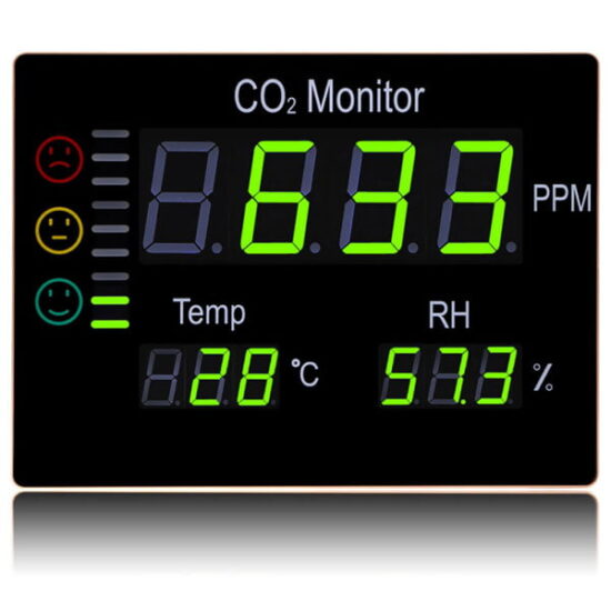 เครื่องวัดก๊าซคาร์บอนไดออกไซด์ CO2 อุณหภูมิและความชื้นแบบติดผนังรุ่น HT-2008