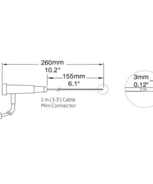 โพรบวัดอุณหภูมิเทอร์โมคัปเปิ้ล (Thermocouple Probe) รุ่น HI766C